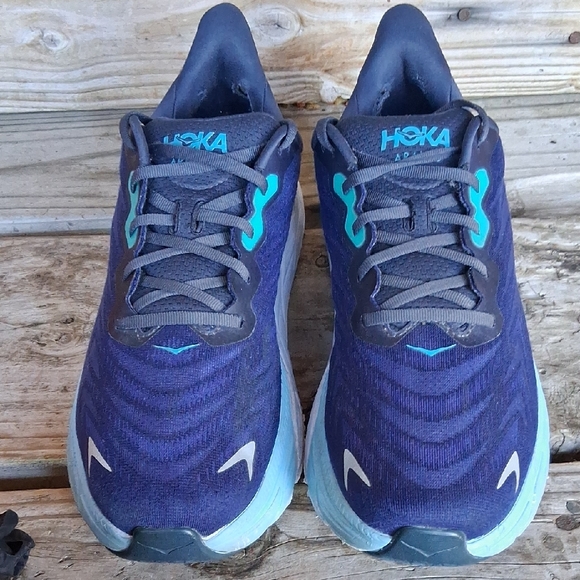 Hoka Arhai 6 Navy and Aqua Running Shoes - Picture 5 of 12